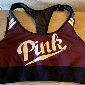 Victorias Secret PINK Ultimate Sports Bra Burgundy Purple Small $27.95 Retail